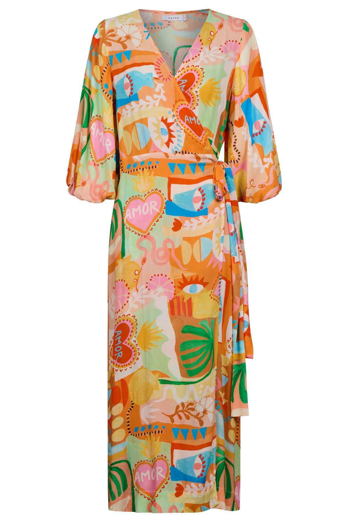 Mykonos Wrap Midi Dress