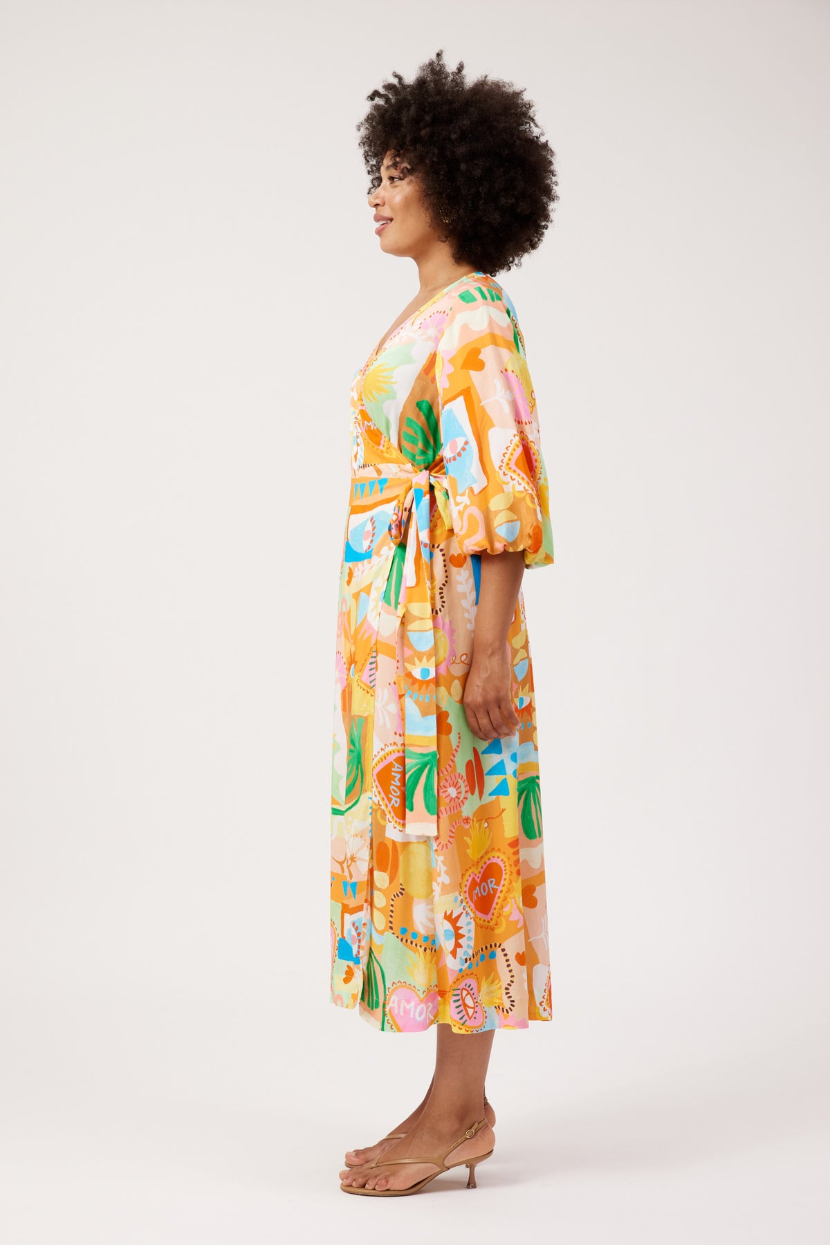 Mykonos Wrap Midi Dress