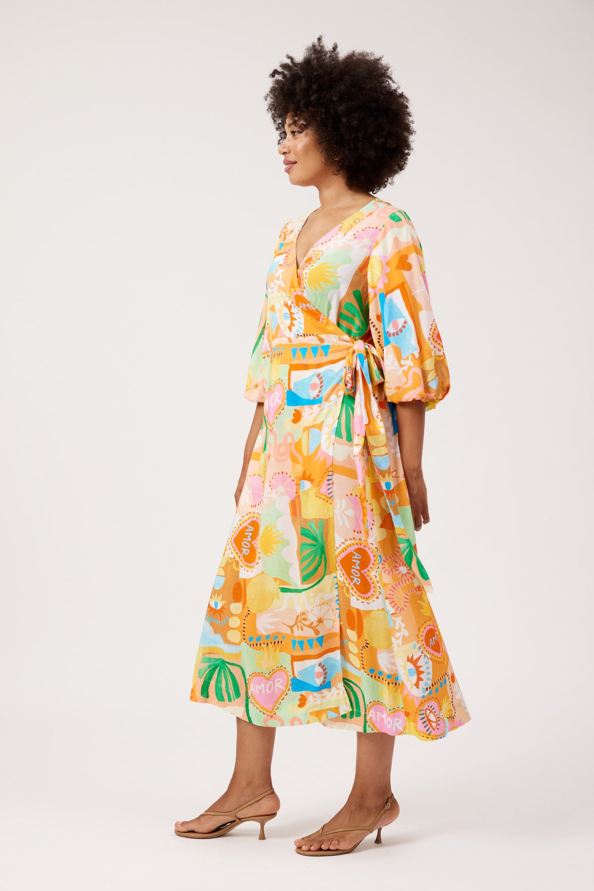 Mykonos Wrap Midi Dress