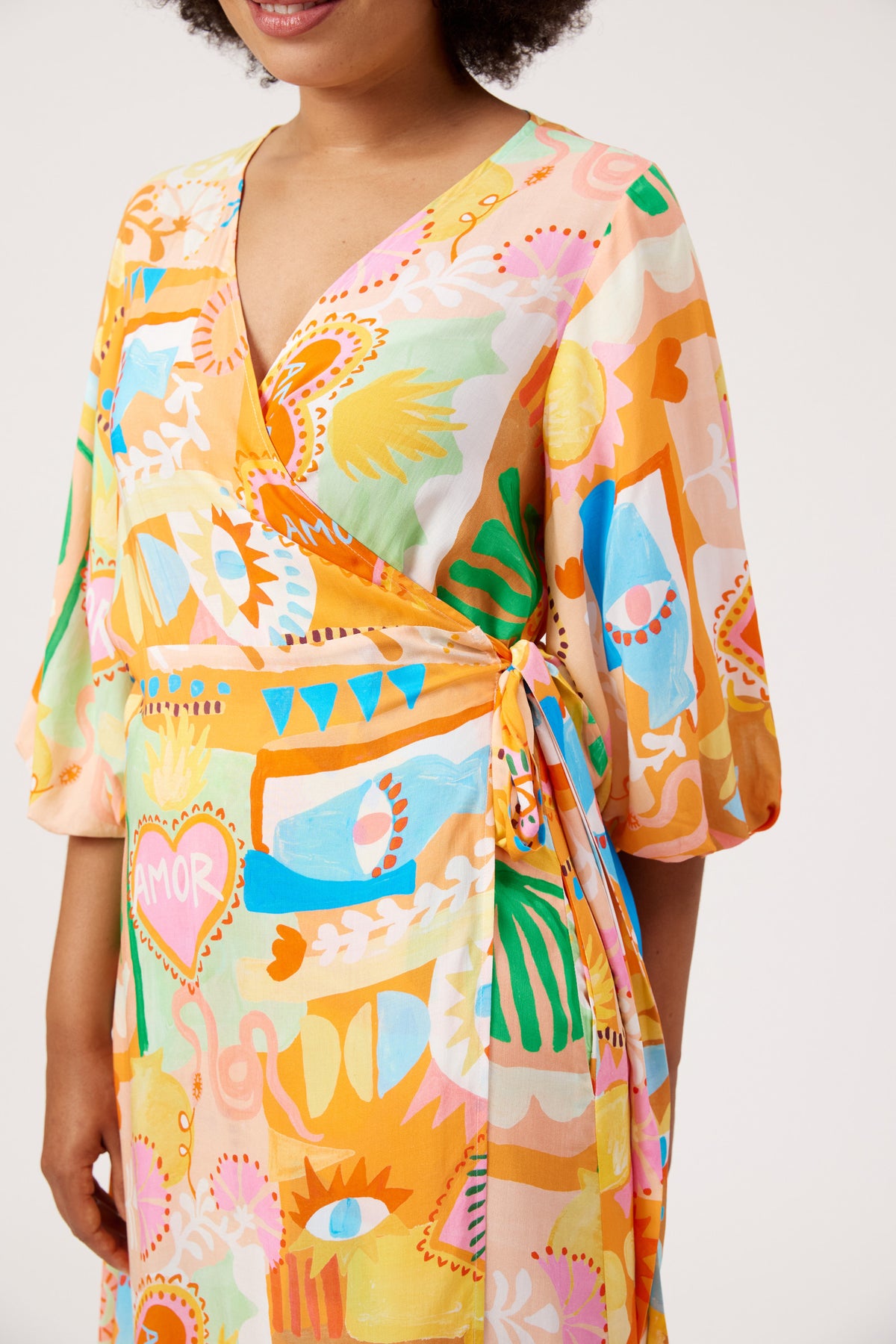 Mykonos Wrap Midi Dress