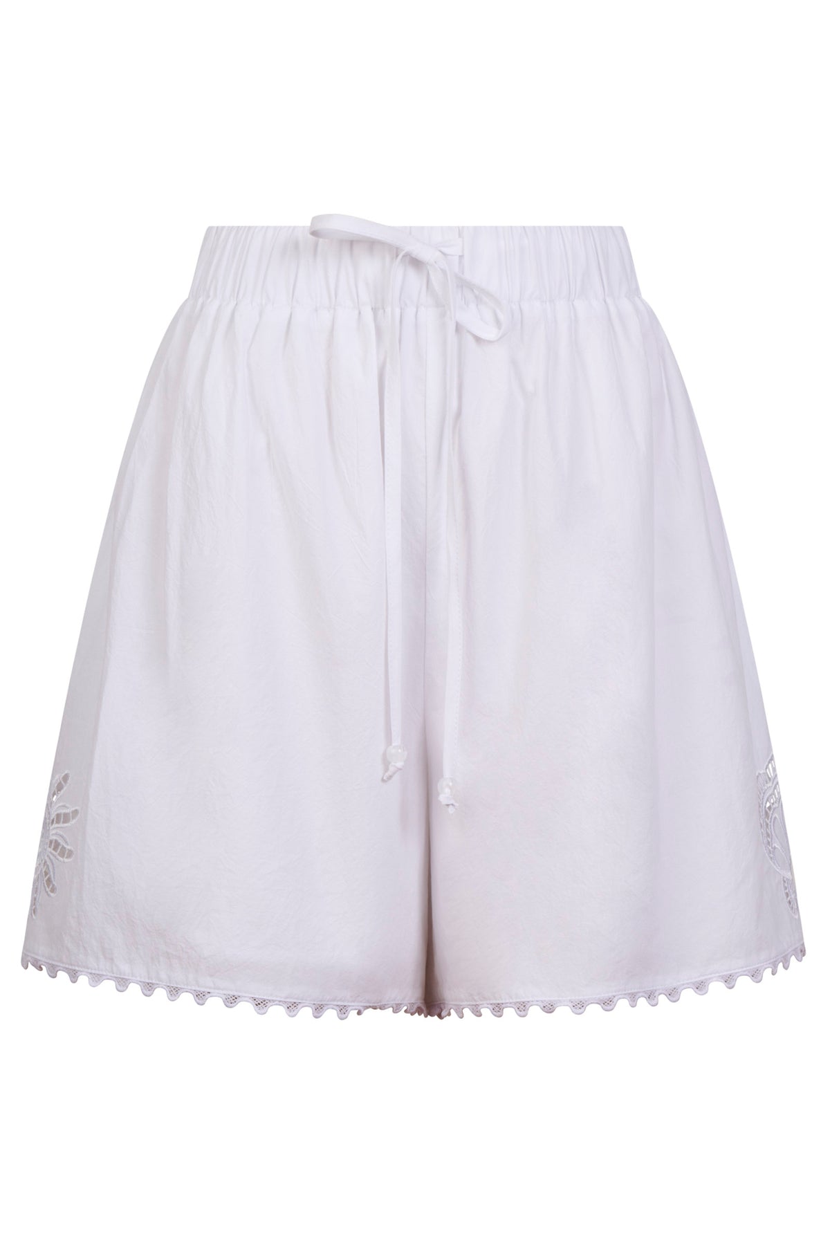 Larissa Broderie Short, White
