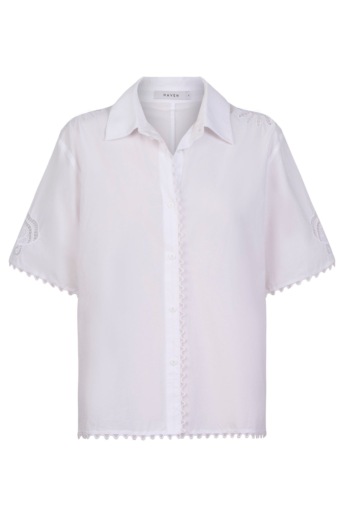 Larissa Broderie Shirt, White