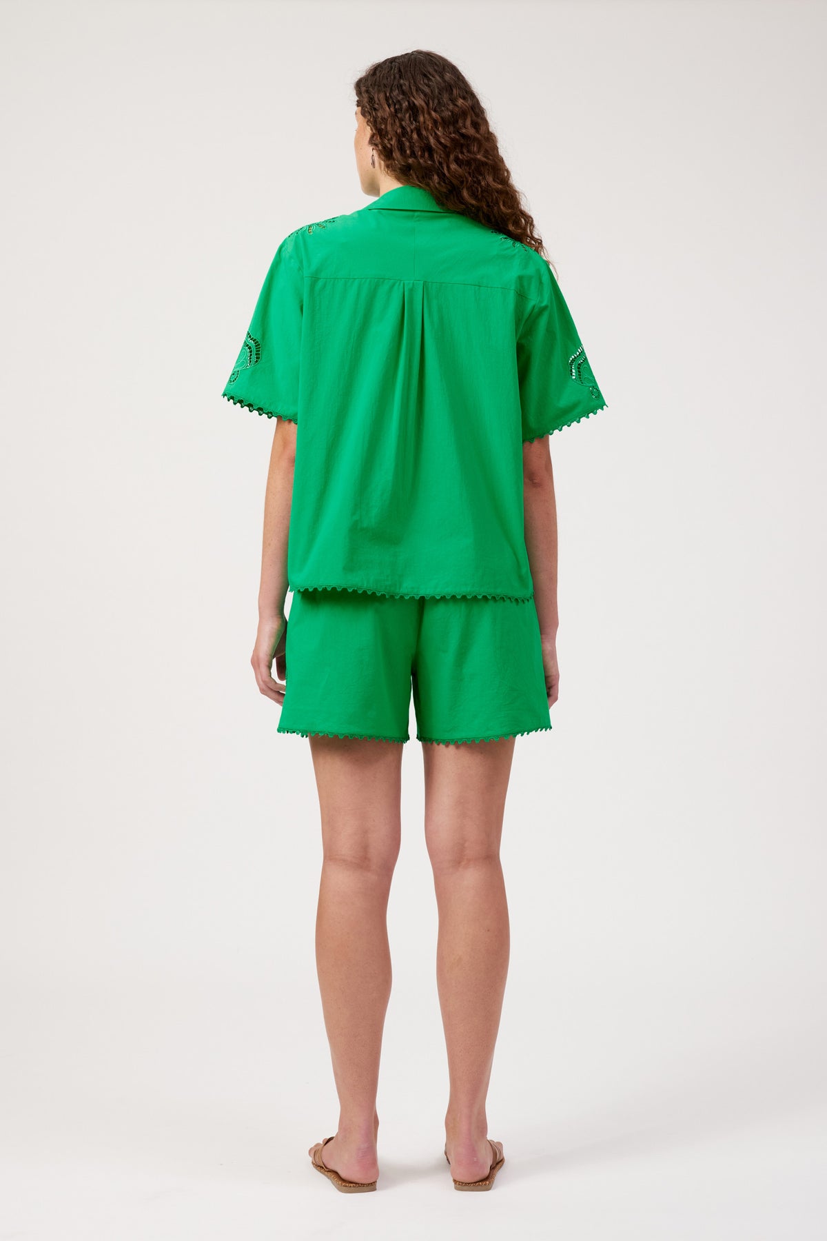 Larissa Broderie Shirt, Green