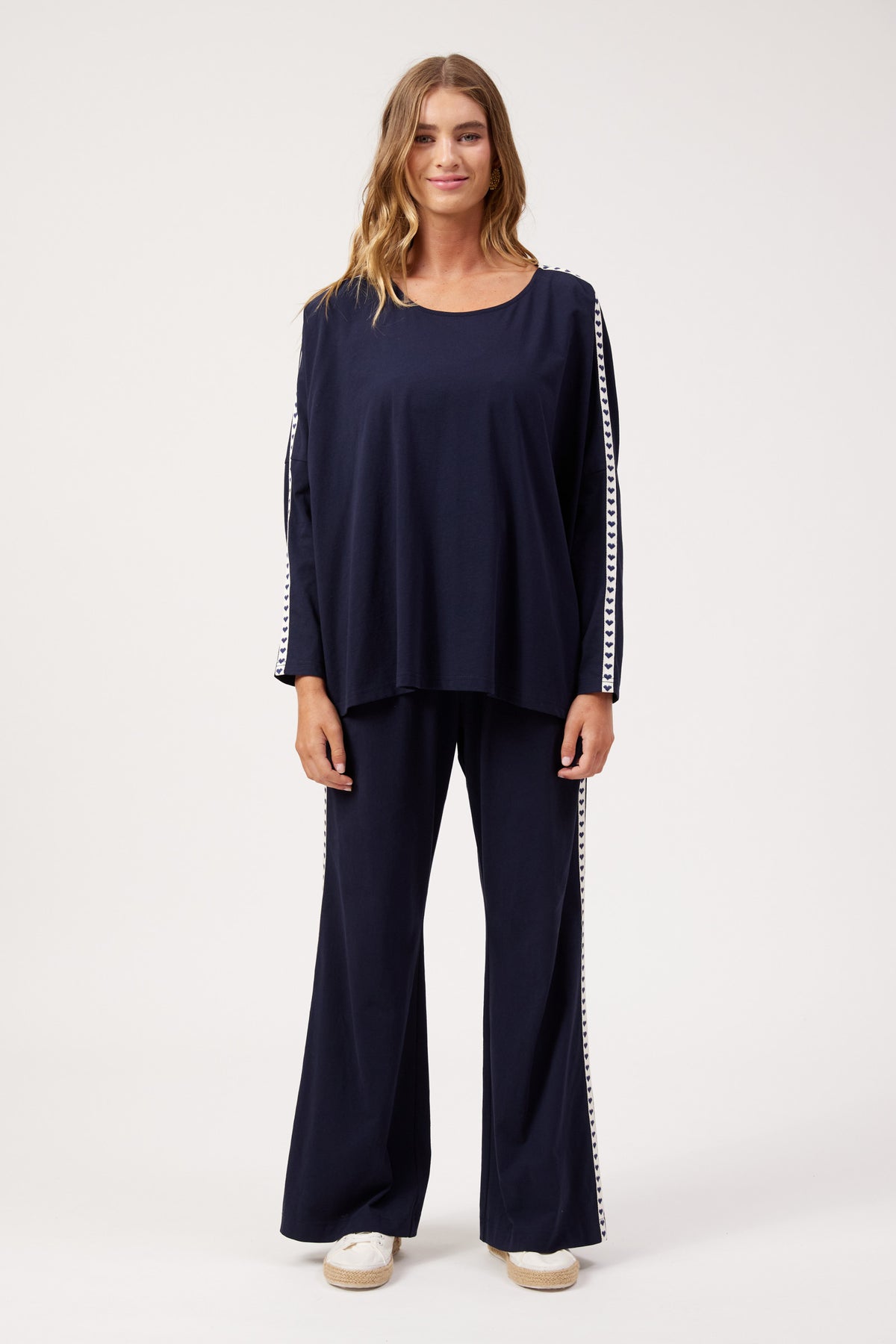 Elba Heart T-Shirt, Navy