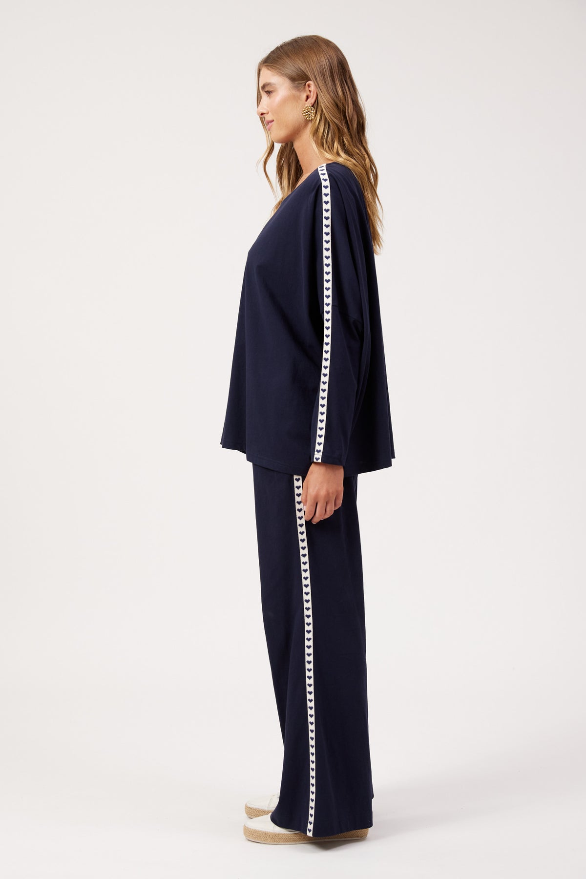 Elba Heart Pant, Navy