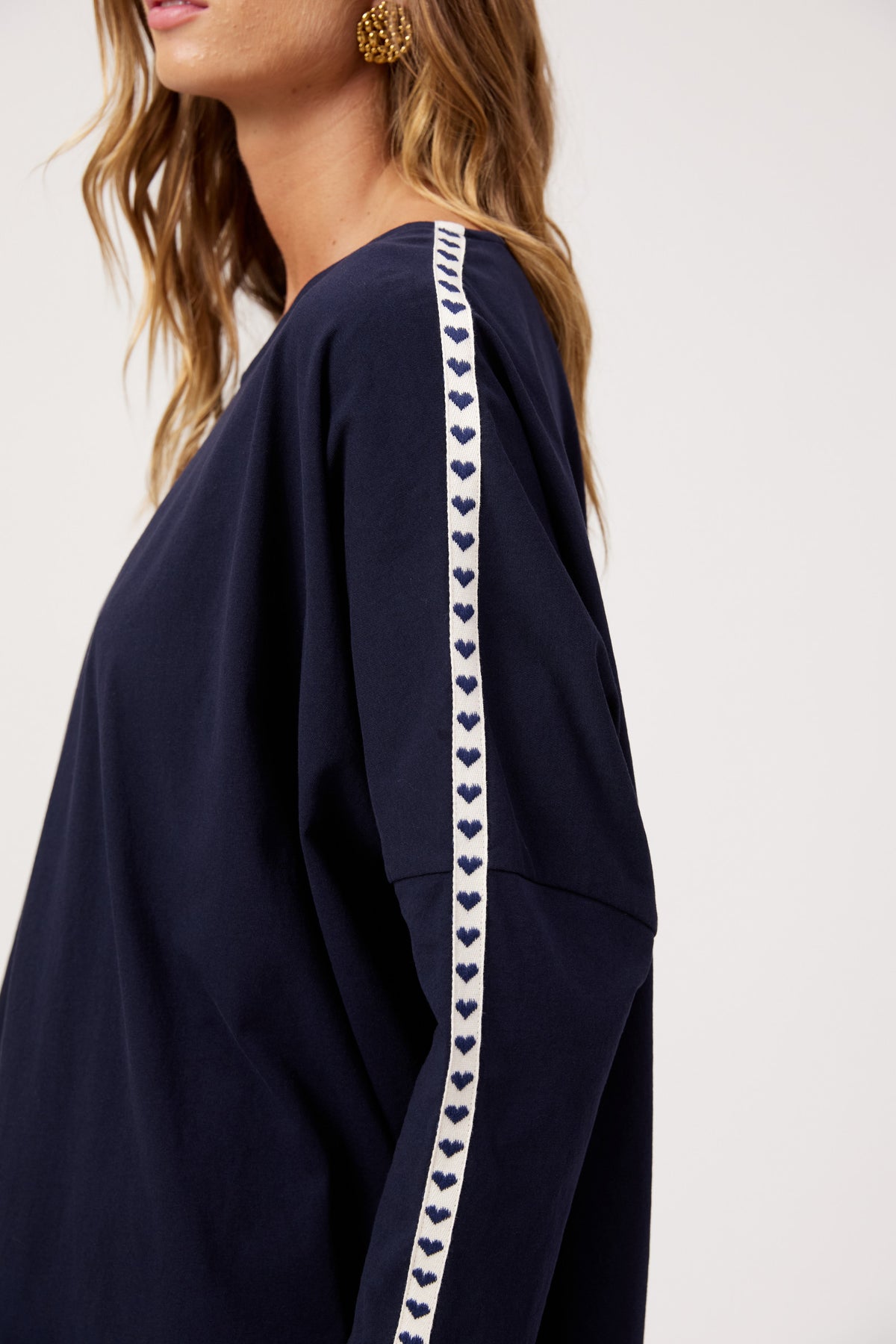 Elba Heart T-Shirt, Navy