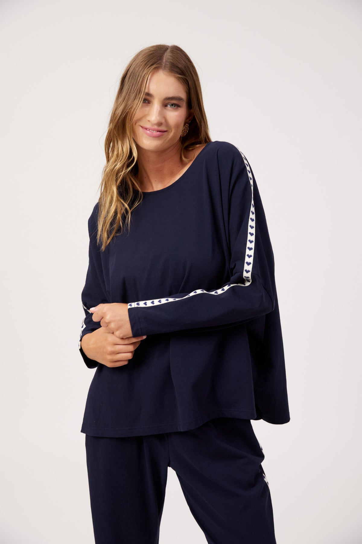 Elba Heart T-Shirt, Navy