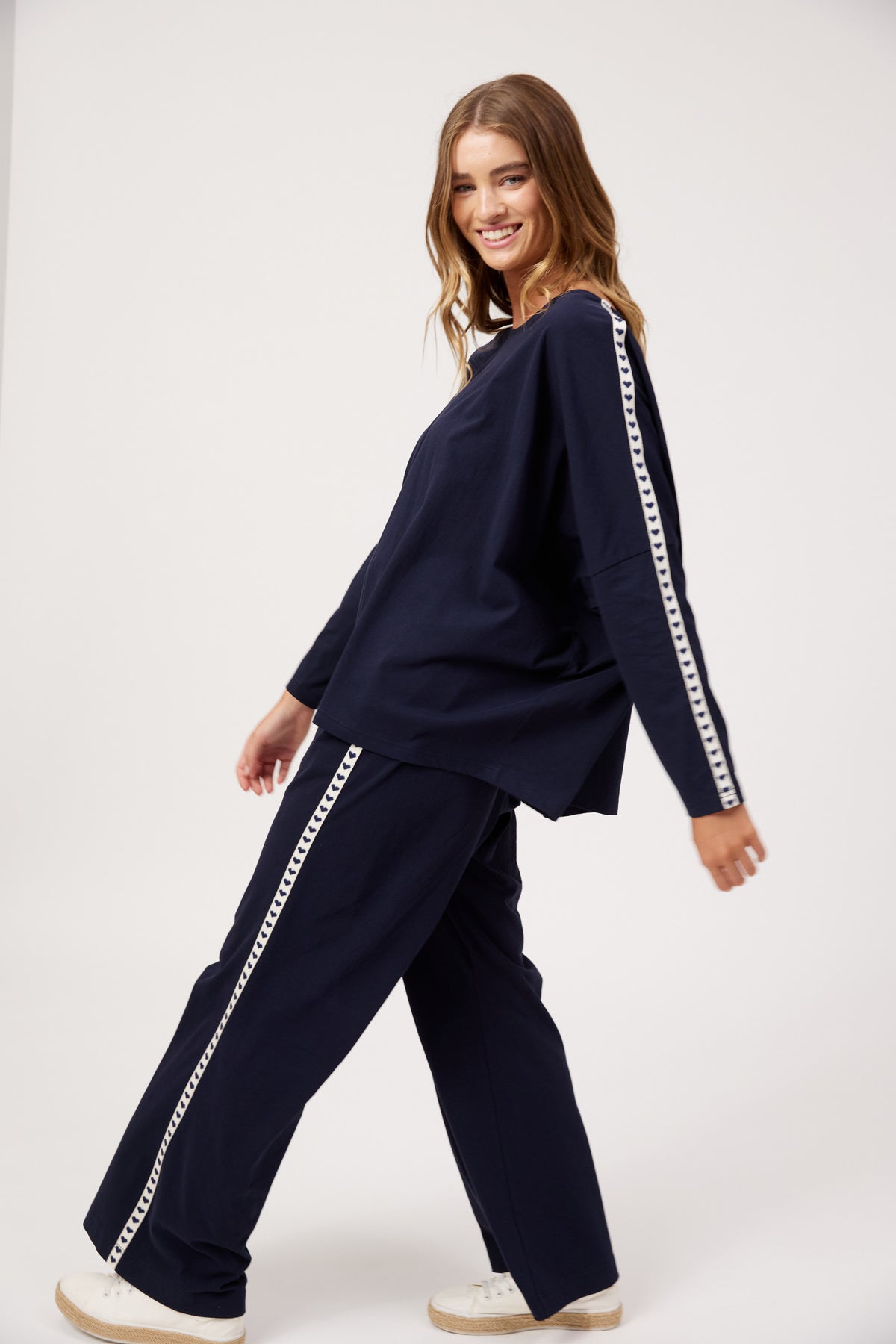 Elba Heart Pant, Navy