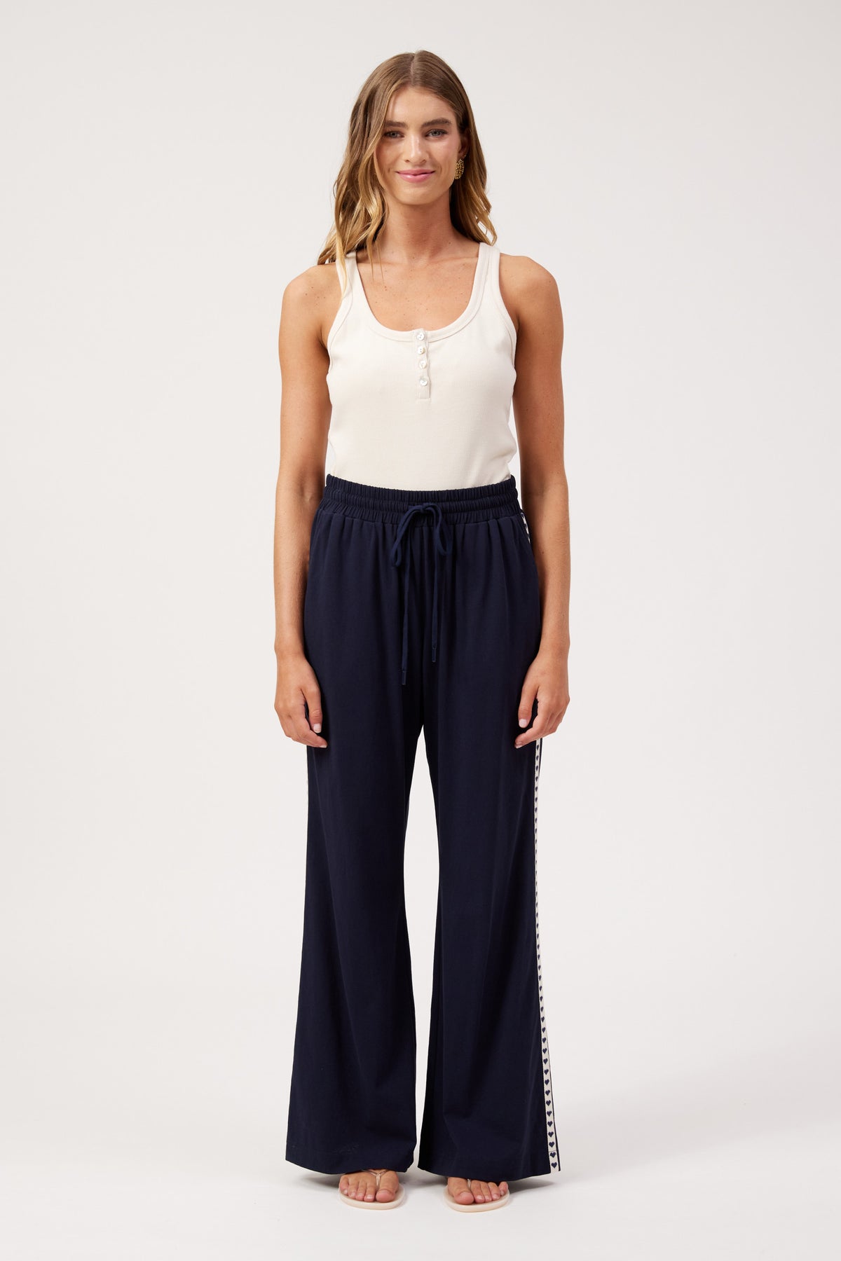 Elba Heart Pant, Navy