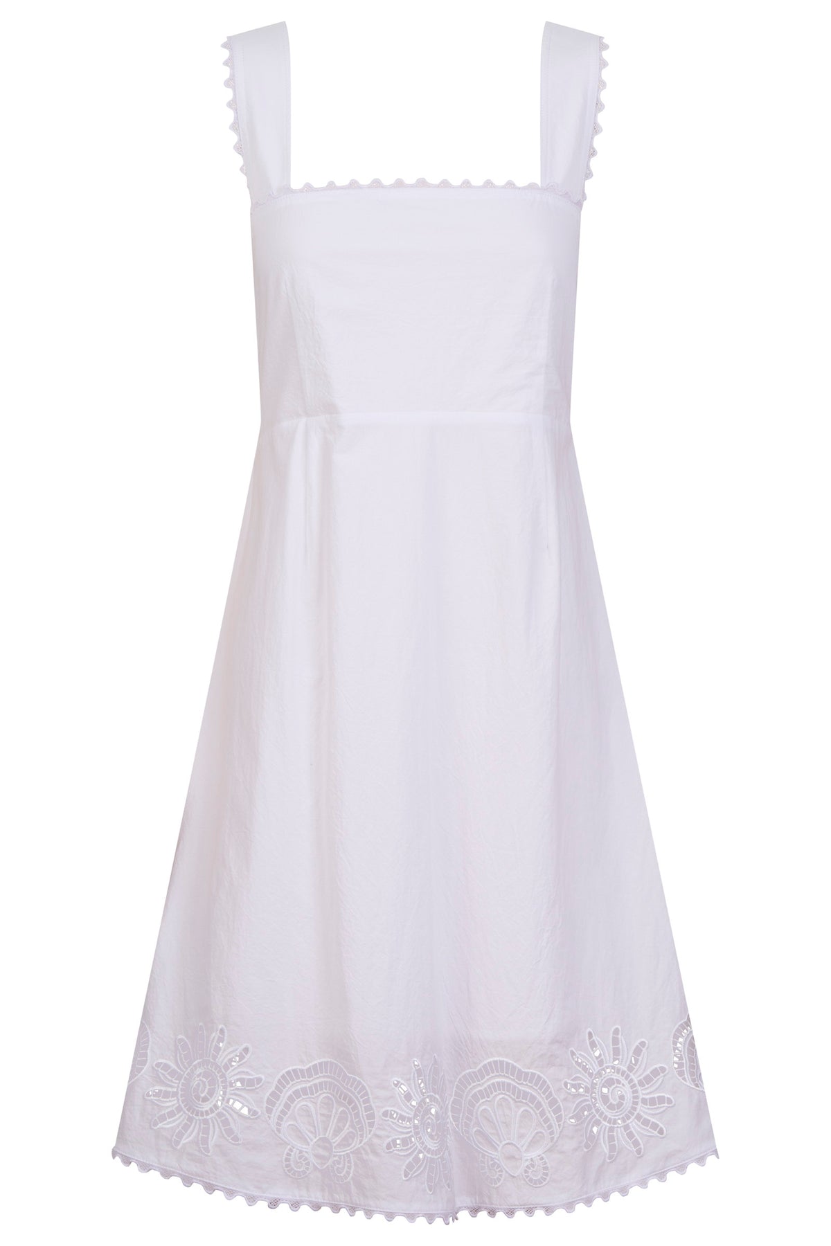 Larissa Broderie Dress, White
