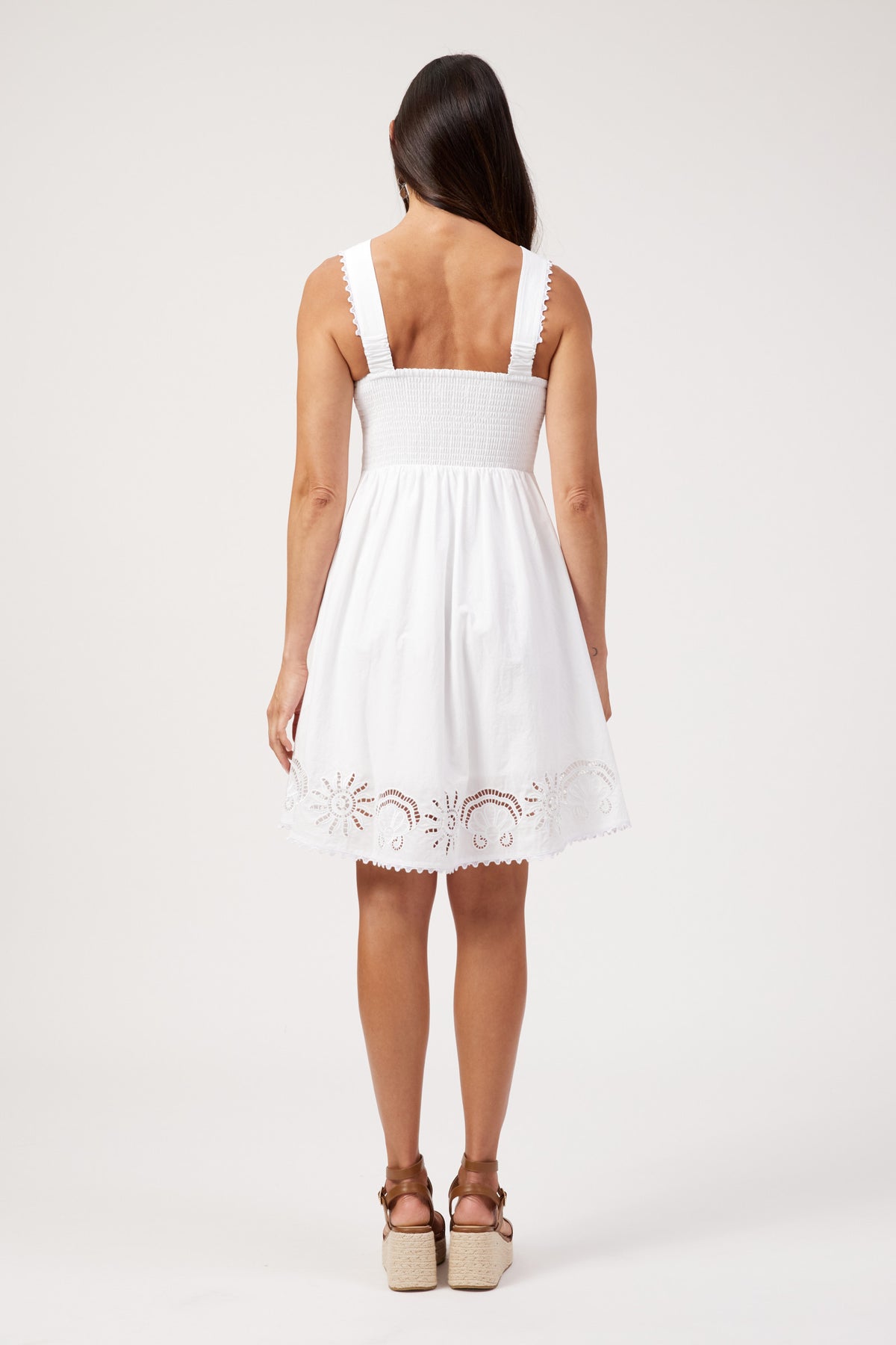 Larissa Broderie Dress, White