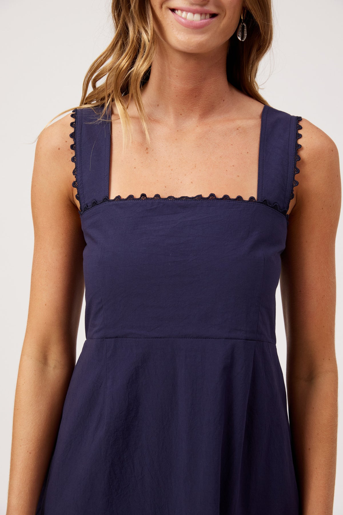 Larissa Broderie Dress, Navy