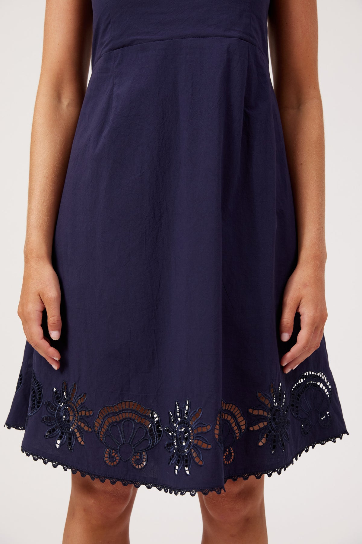Larissa Broderie Dress, Navy