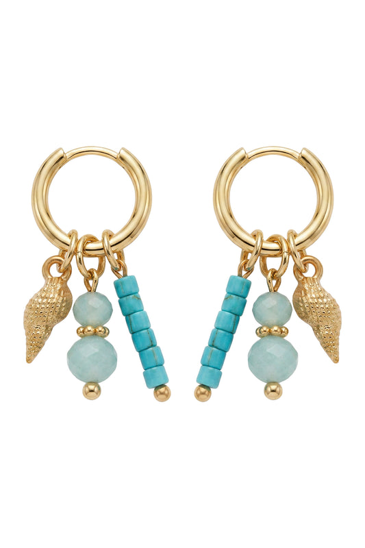 Positano Sea Earrings, Mint