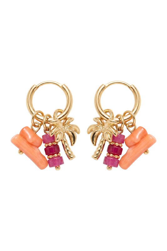 Positano Sea Earrings, Pink