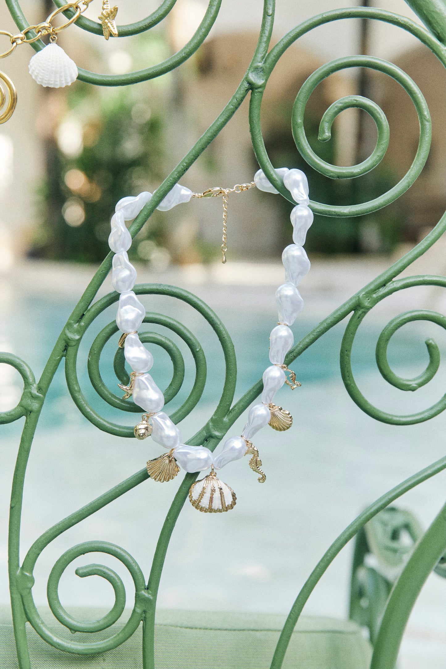 Crete Charm Necklace, Shell