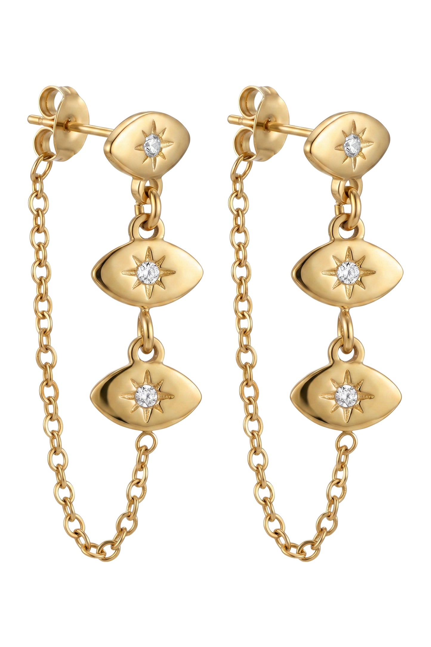 Mati Mix Earrings, Chain
