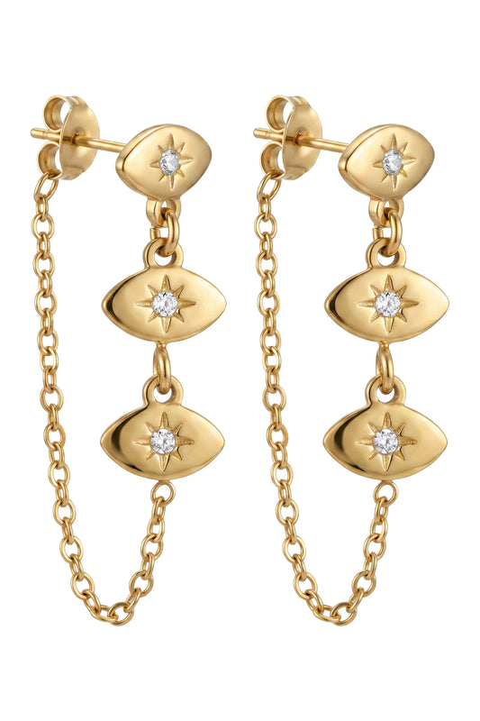 Mati Mix Earrings, Chain