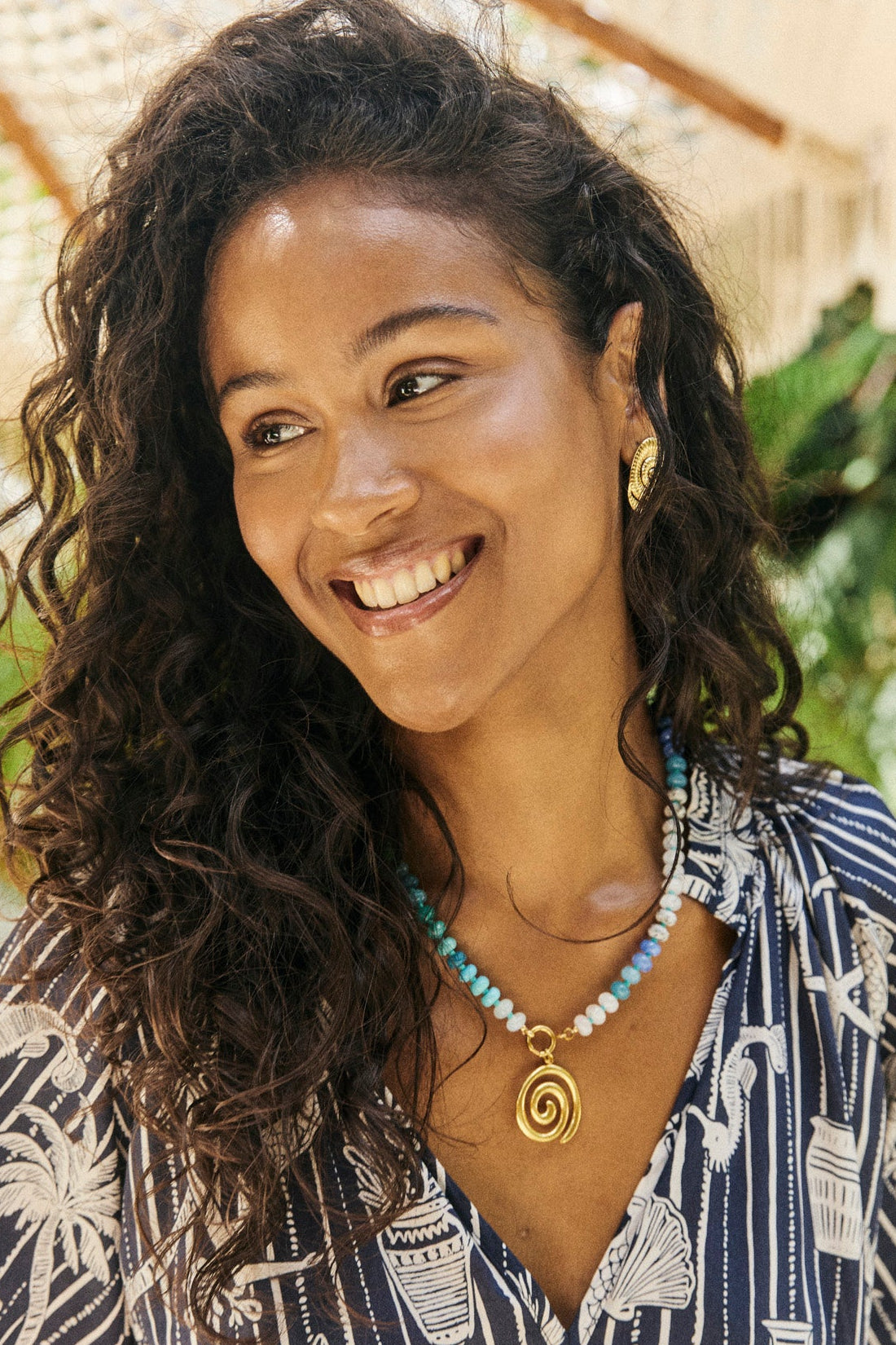 Sicily Necklace, Blue