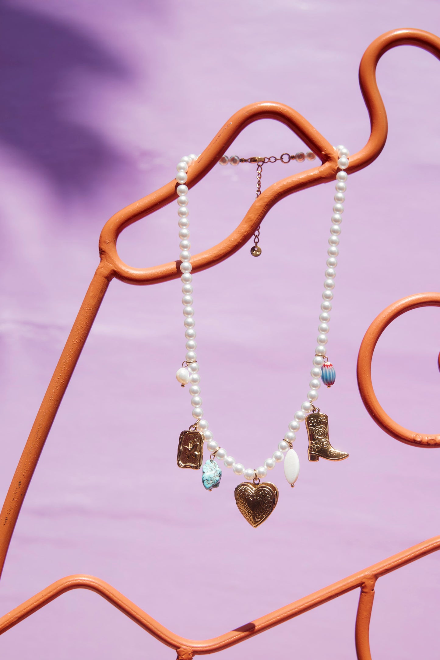 Crete Charm Necklace, Locket