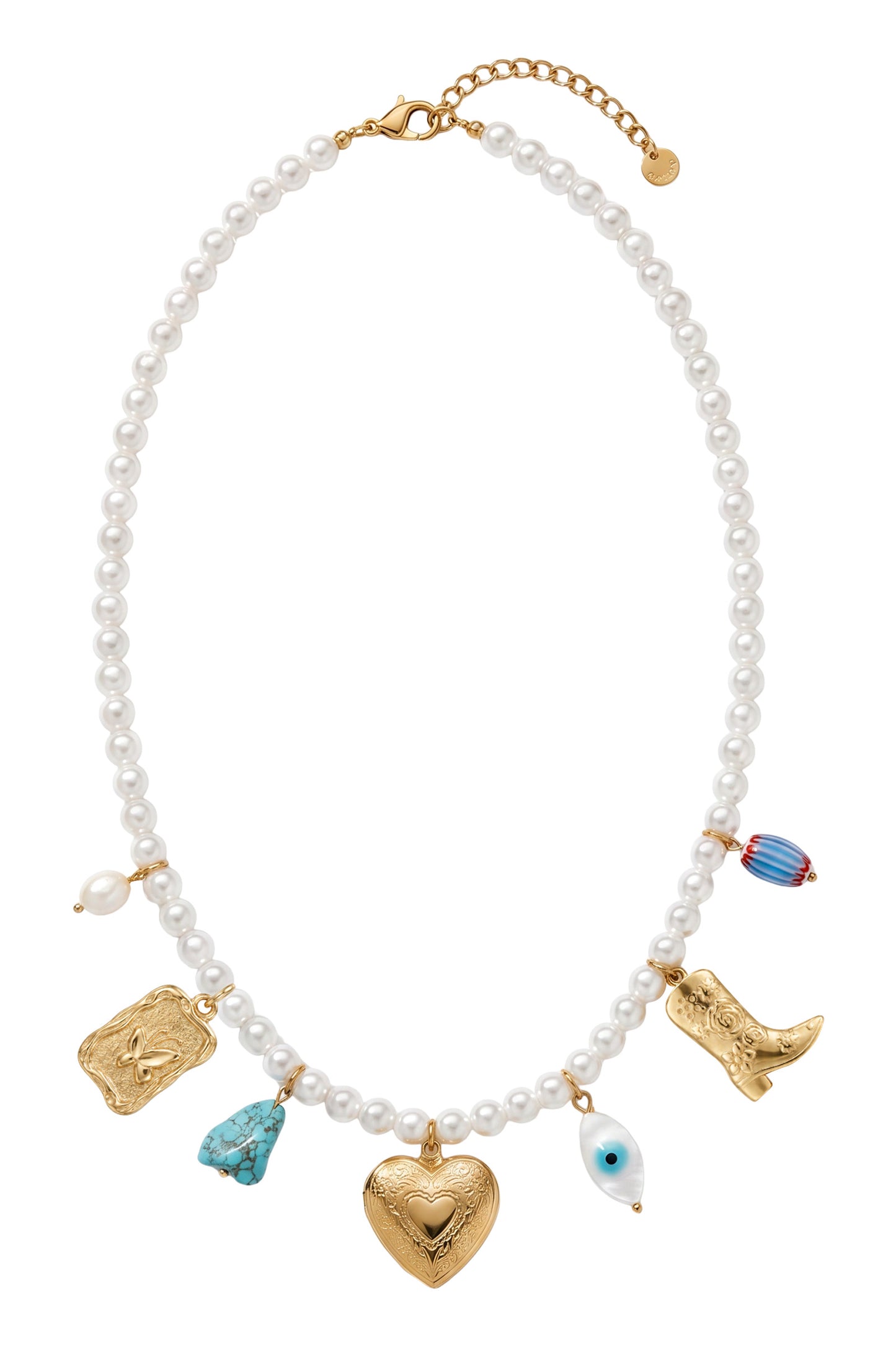 Crete Charm Necklace, Locket