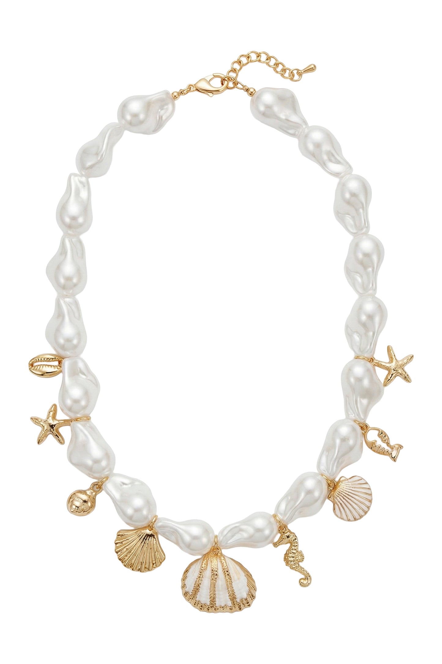 Crete Charm Necklace, Shell