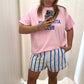 Bergen Shorts, White/Blue Stripe