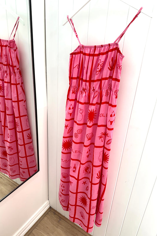 Palm Beach Maxi Dress, Pink