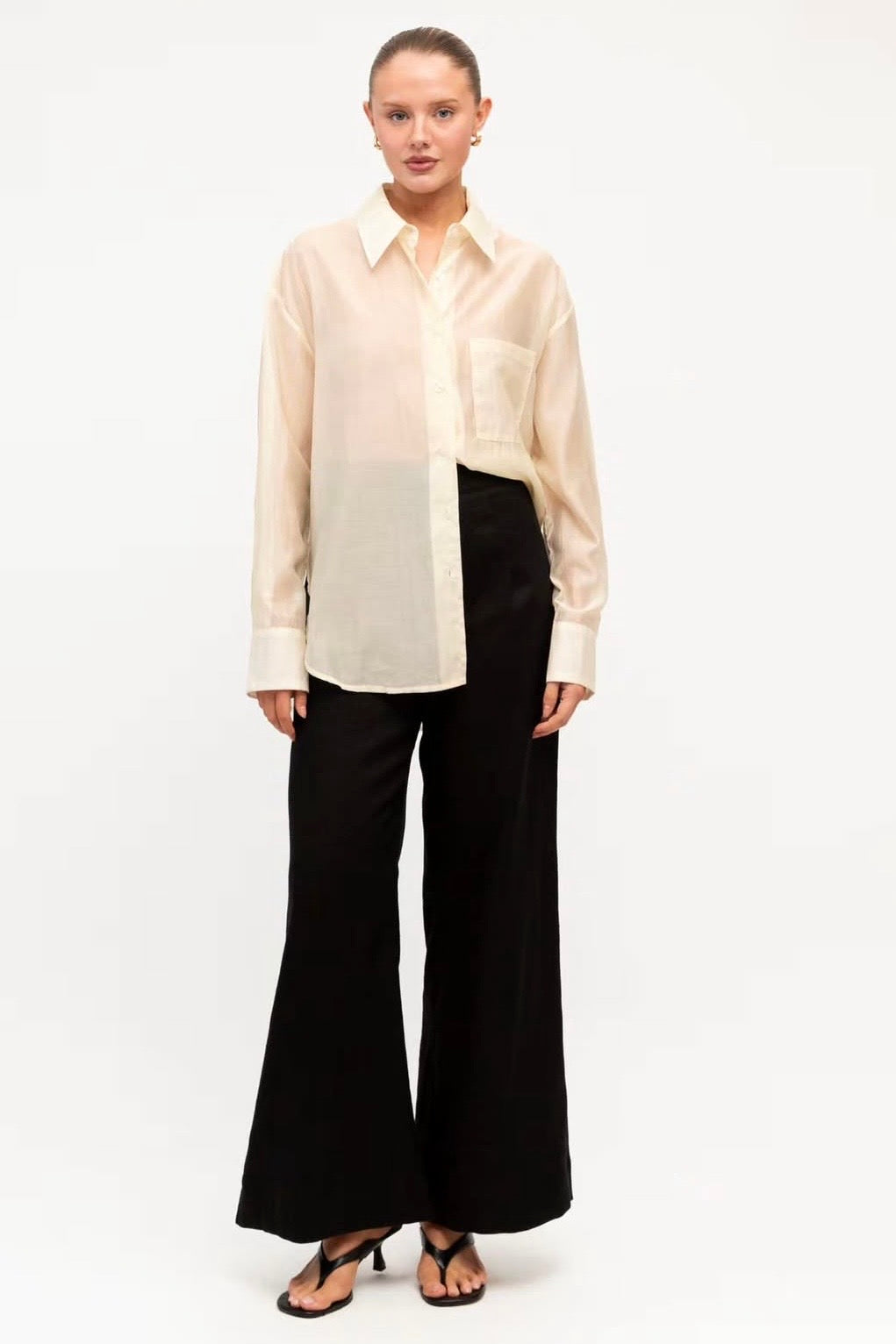 Jerry Sheer Shirt, Ivory