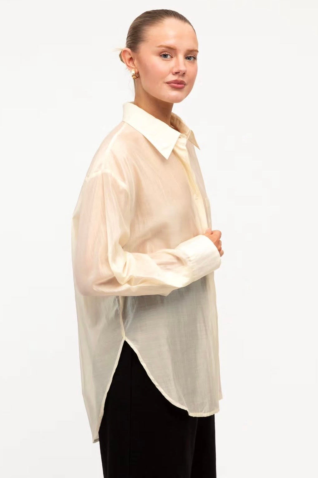 Jerry Sheer Shirt, Ivory