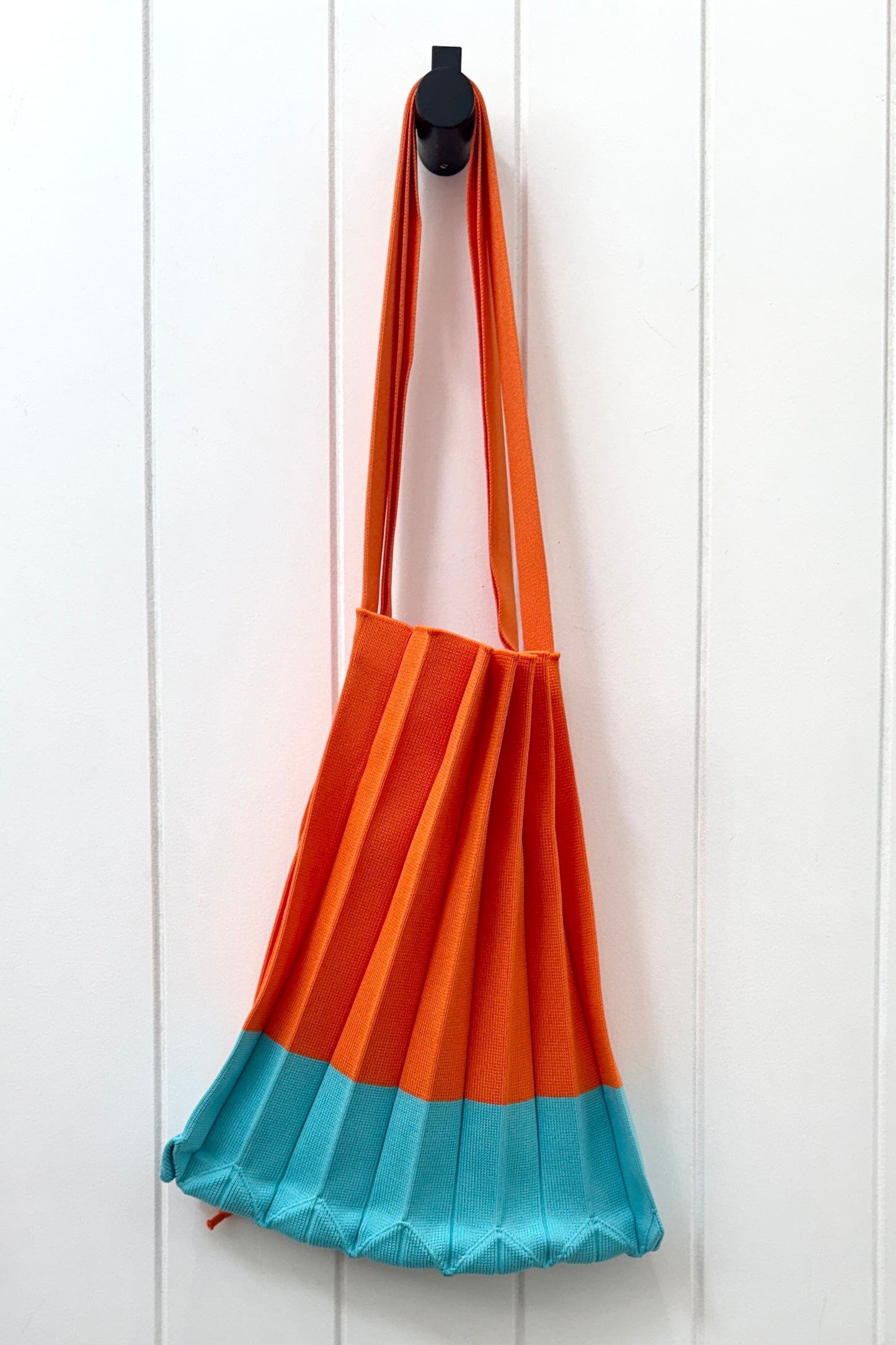 Colour Block Pleat Tote