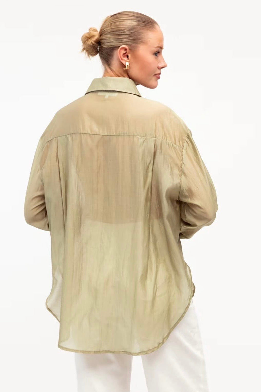 Jerry Sheer Shirt, Khaki