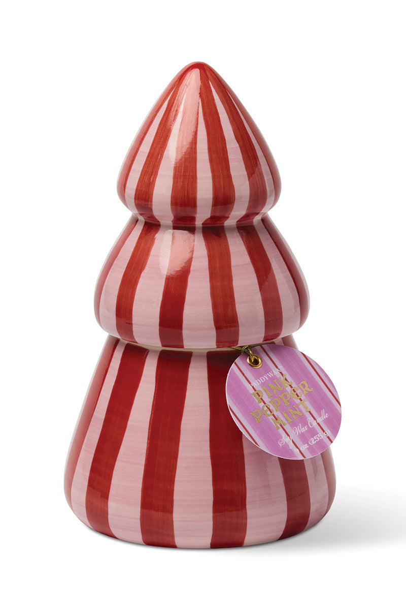 Cabana Christmas Candle, Pink Peppermint