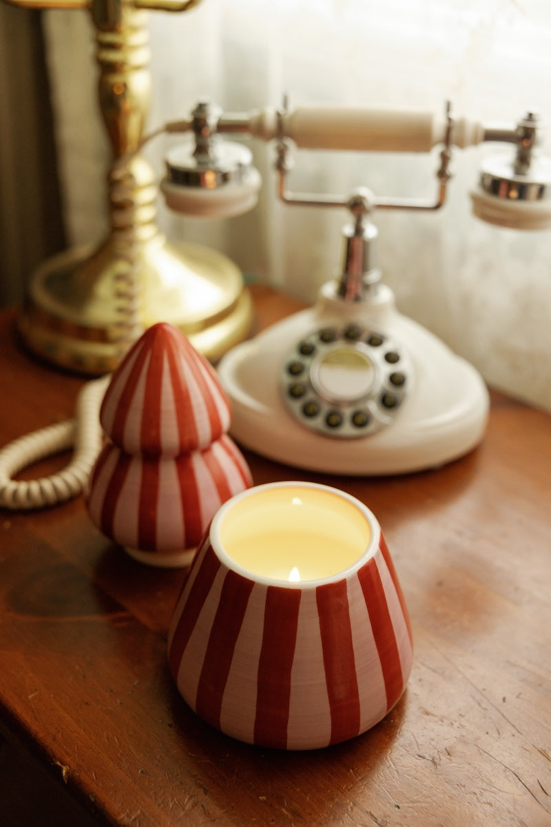 Cabana Christmas Candle, Pink Peppermint