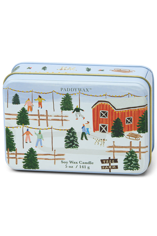 Holiday Candle Tin, Tabac + Pine