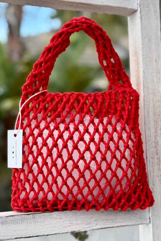 Millie Rope Tote, Red