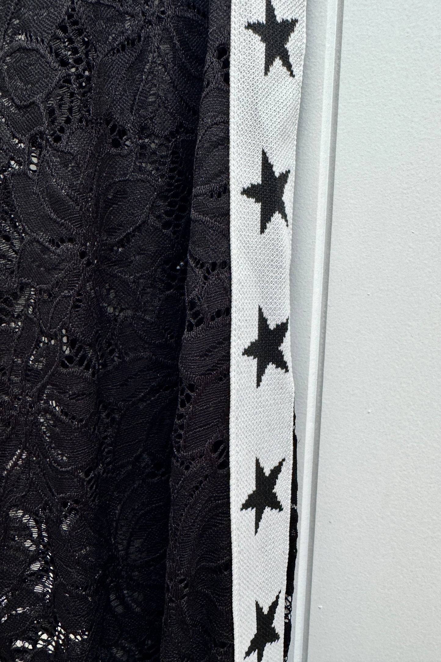 Star Lace Pants, Black