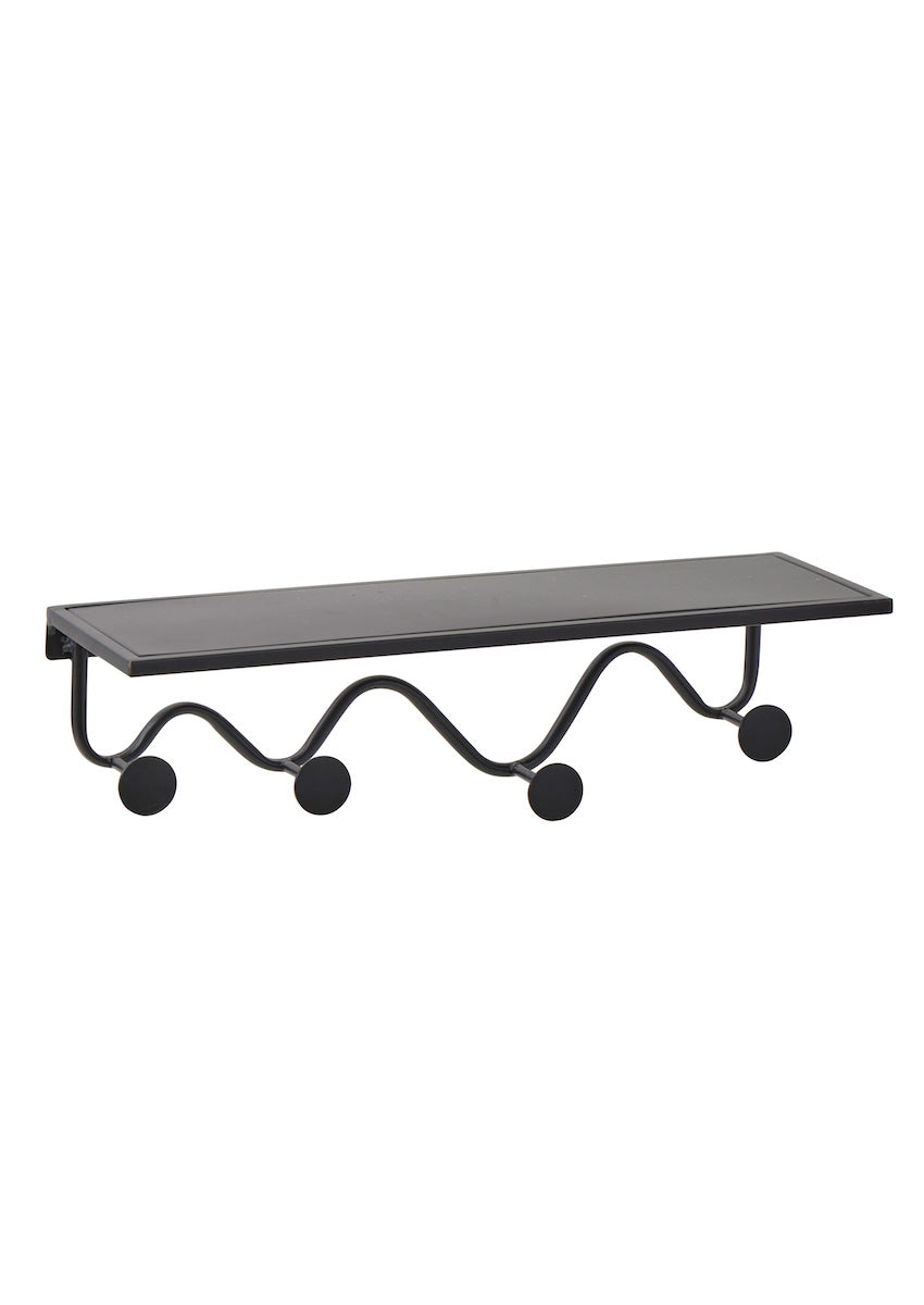 Oriel Wall Shelf + Hooks