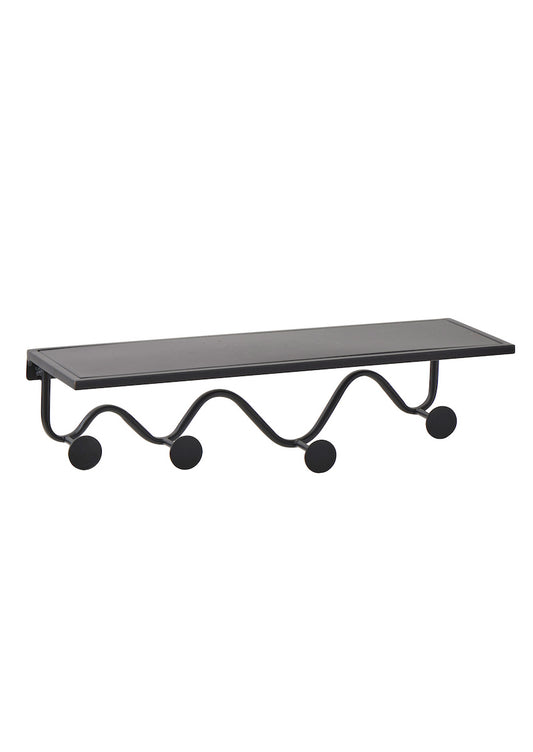 Oriel Wall Shelf + Hooks