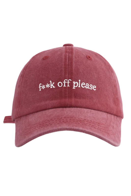 Vintage Wash Cap, F**k Off Please
