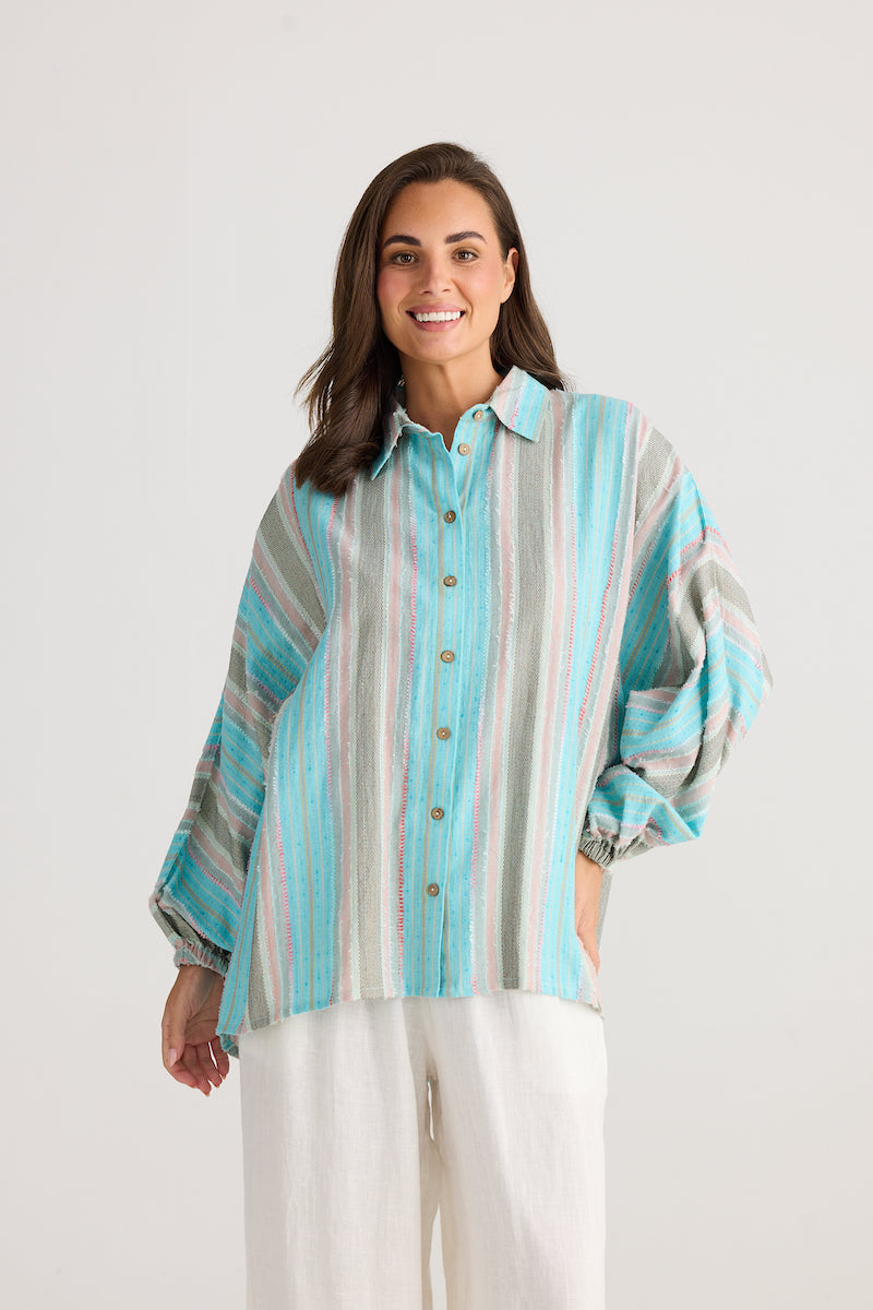 Cliffside Shirt, Carnivale Stripe