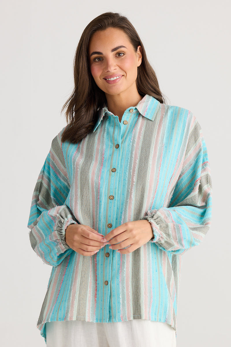 Cliffside Shirt, Carnivale Stripe