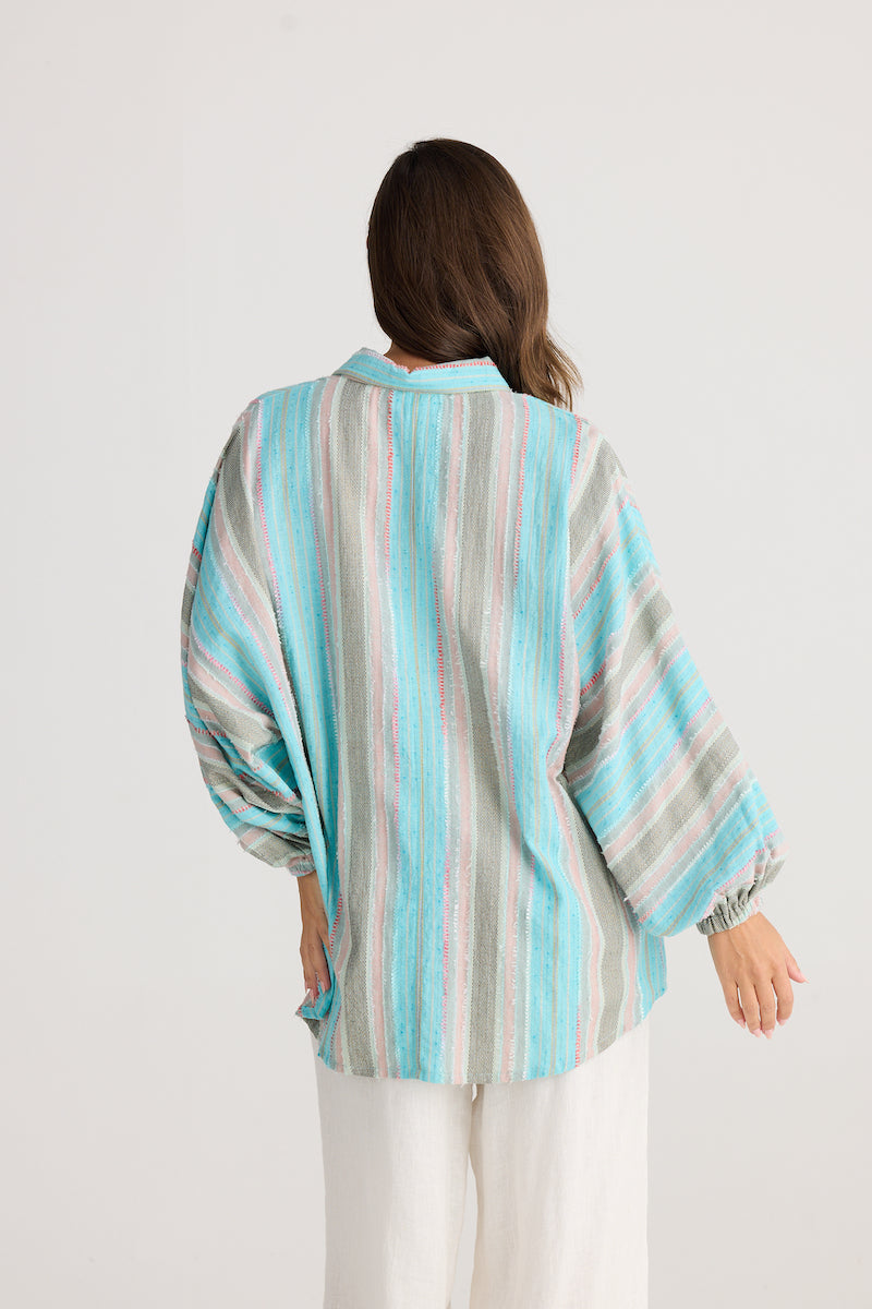 Cliffside Shirt, Carnivale Stripe