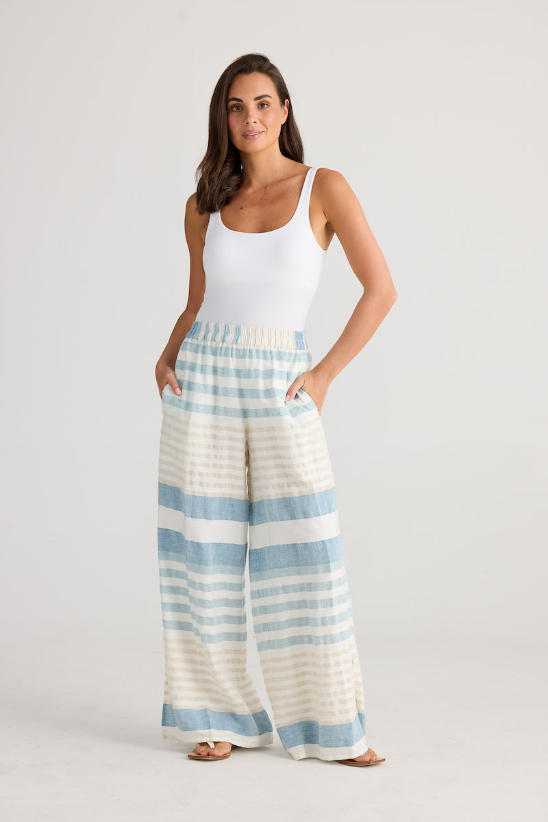 Fly Away Pant, Ocean Stripe