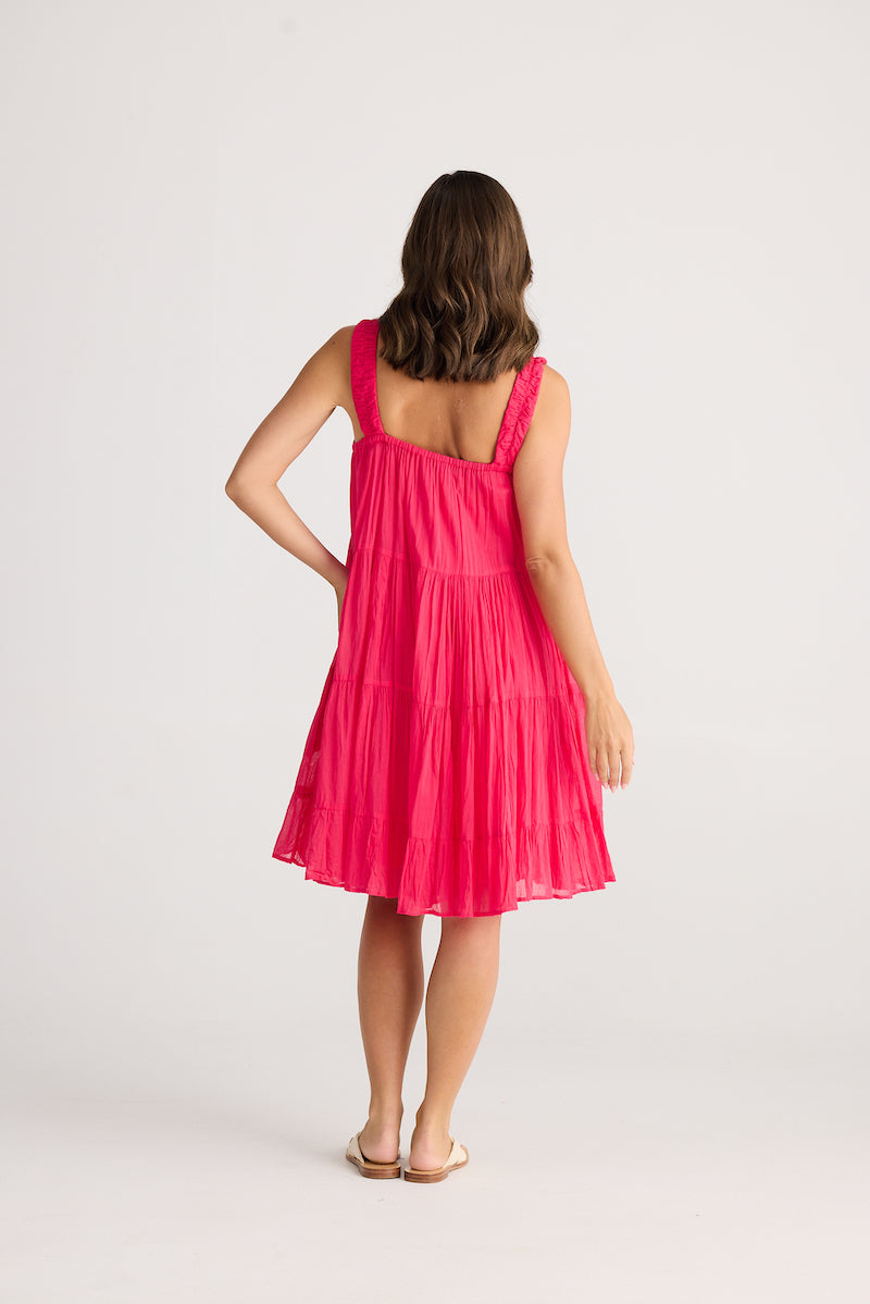 Saunter Dress, Raspberry