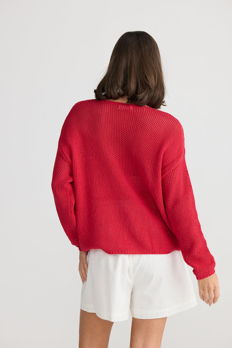 Off Duty Knit, Red