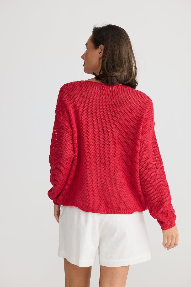 Off Duty Knit, Red