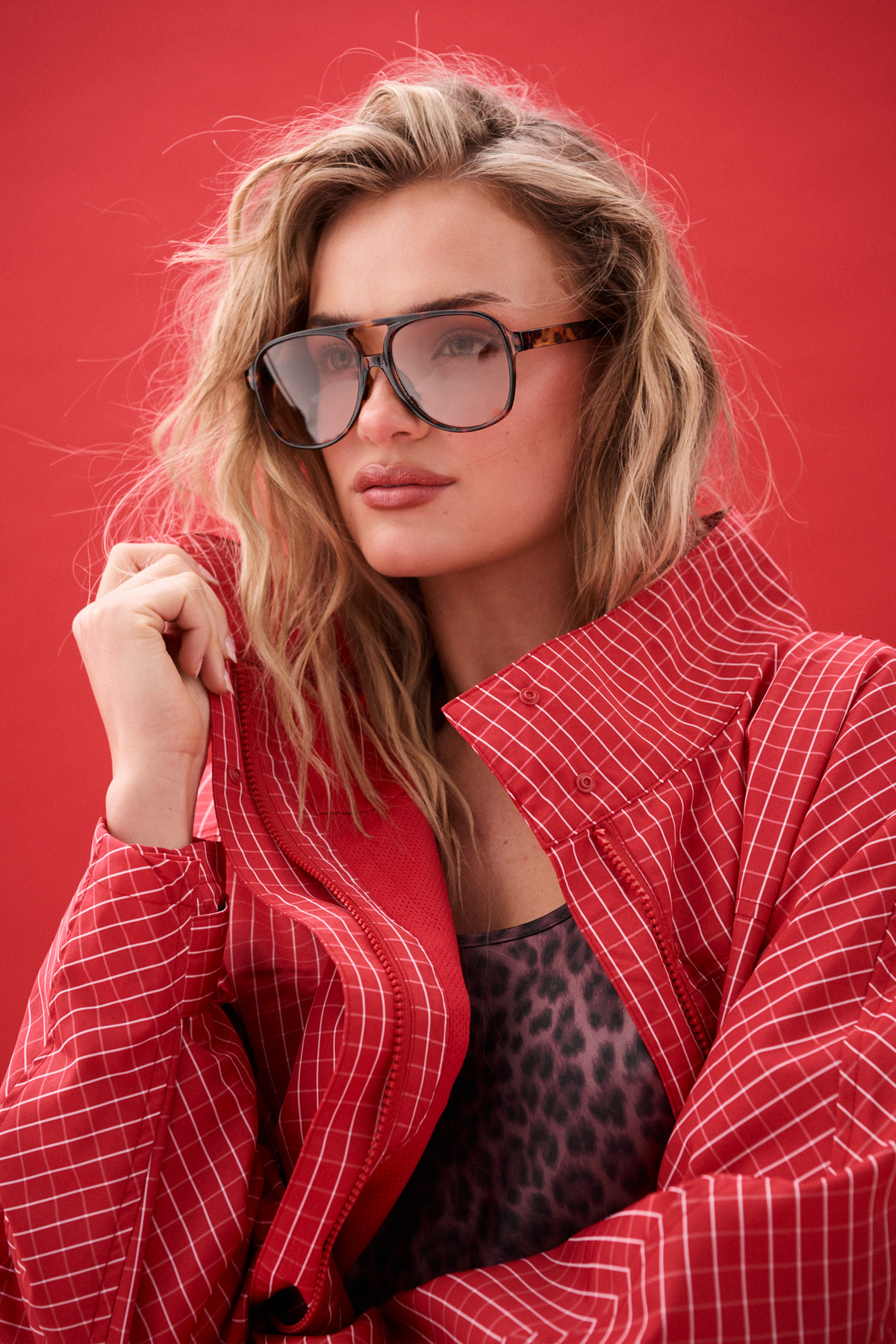 Beau Spray Jacket, Red Check