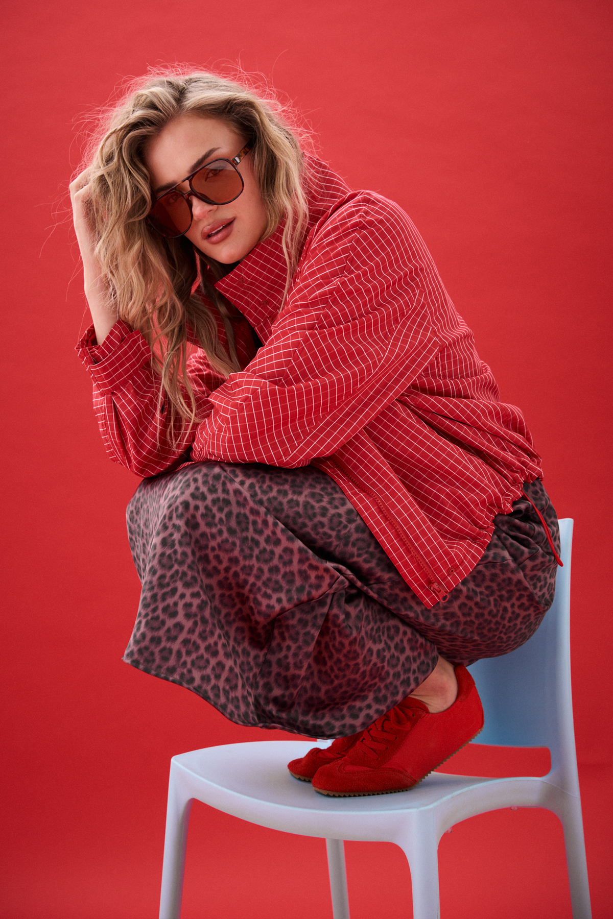 Beau Spray Jacket, Red Check
