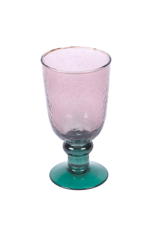 Bailey Wine Glasses, Plum/Green